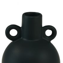 tételeket Kerámia váza mini váza fekete fogantyú kerámia Ø8,5cm H12cm