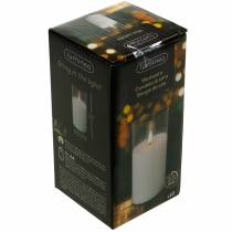 tételeket LED gyertya üvegből valódi viasz fehér Ø7,5cm H10cm