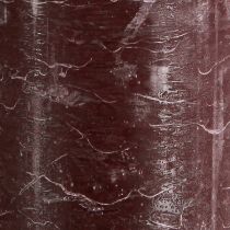 tételeket Luxus bordó oszlopgyertyák, 2 darabos készlet, egyszínű, 85x200 mm, romantikus és dekoratív használatra