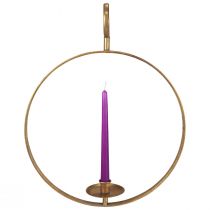 tételeket Gyertyatartó akasztható fém dekorációhoz arany vintage Ø38/H48cm