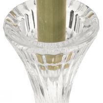 tételeket Üveg gyertyatartó, átlátszó, rúd alakú, hornyolt, M20cm, 2 db