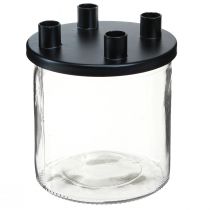 tételeket Gyertyatartó üveg Rod gyertyatartó dekorációs üveg H11cm Ø10cm