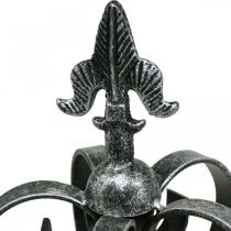 Deco korona antik ezüst megjelenésű fém Ø12cm H20cm