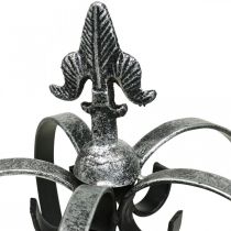 Deco korona antik ezüst megjelenésű fém Ø18cm H26cm