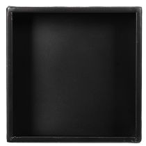 tételeket Fekete kocka alakú virágcserép talppal, modern, 22 cm