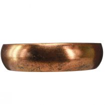 tételeket Gyertyatartó tál 4 db botgyertyához, antik megjelenésű bronz Ø22cm