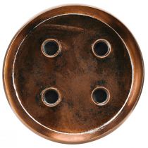 tételeket Gyertyatartó tál 4 db botgyertyához, antik megjelenésű bronz Ø22cm