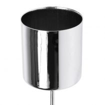 tételeket Ezüst gyertyatartók kúpos gyertyákhoz Ø3,2 cm, 4 darab