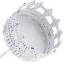 tételeket Mécsestartó fehér antik Ø7cm M12cm 4db