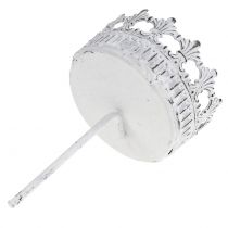 tételeket Mécsestartó fehér antik Ø7cm M12cm 4db