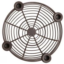 tételeket Gyertyatartó 4 db gyertyához dísztál fém barna Ø14cm