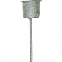 tételeket Plug-in gyertyatartó Shabby Chic szürke Ø3cm H8,5cm 8 db