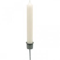 tételeket Plug-in gyertyatartó Shabby Chic szürke Ø3cm H8,5cm 8 db
