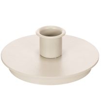 tételeket Kerek, krémszínű gyertyatartók kúpos gyertyákhoz, asztaldísz, 10 cm, 2 darab