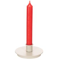 tételeket Kerek, krémszínű gyertyatartók kúpos gyertyákhoz, asztaldísz, 10 cm, 2 darab