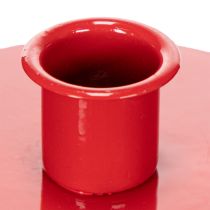 tételeket Kompakt piros fém gyertyatartók 10 cm-es kúpos gyertyákhoz, 2 darab