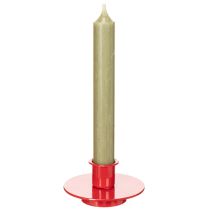 tételeket Kis piros gyertyatartók 8 cm-es kúpos gyertyákhoz, 3 darab