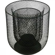 tételeket Gyertyatartó fekete fém drótkosár Ø28,5/18cm 2 db-os készlet
