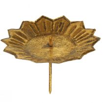 tételeket Plug-in gyertyatartó arany antik megjelenés oszlopos gyertyákhoz Ø11cm 4db