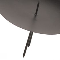 tételeket Gyertyatartó adventi fém bedugásához fekete Ø8cm 4 db