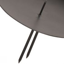 tételeket Dugaszolható gyertyatartó fém fekete Ø9cm 4 db