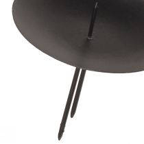 tételeket Dugaszolható gyertyatartó fekete keskeny oszlopos gyertyákhoz Ø6,5cm 4 db