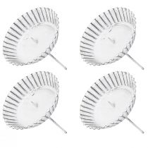 tételeket Dugaszolható gyertyatartó fehér tortaforma Ø10cm 4db