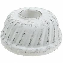 tételeket Gyertyatartó Gugelhupf sütőforma Shabby Chic fehér Ø7,2cm H3cm