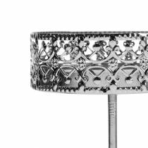 tételeket Filigrán gyertyatartó ezüst bedugáshoz Ø6,4cm H12,5cm 4 darab antik megjelenés