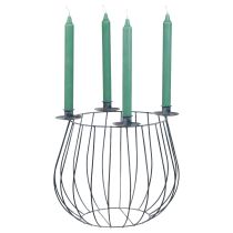 tételeket Gyertyatartó fém szürke hálós kosár Ø25/10,5cm 2 db-os készlet