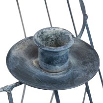 tételeket Gyertyatartó fém szürke hálós kosár Ø25/10,5cm 2 db-os készlet