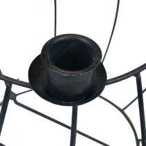 tételeket Gyertyatartó fém szürke hálókosár Adventi koszorú Ø14cm