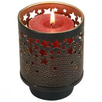 tételeket Gyertyatartó fém fekete/arany csillagok H13,5cm/19cm 2 db-os készlet