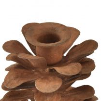 tételeket Gyertyatartó karácsonyi kúpok fém rozsda Ø6,5cm H8cm