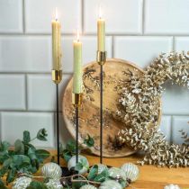 tételeket Gyertyatartó, fém gyertyatartó, arany / fekete H33,5cm Ø2,2cm