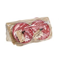 tételeket Gyertyatartó ragasztóhoz piros Ø8cm 4db