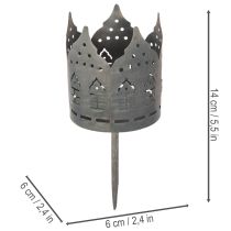tételeket Ház alakú mécsestartók tüskével, oszlopgyertyákhoz, 6 cm, 2 darab