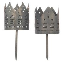 tételeket Ház alakú mécsestartók tüskével, oszlopgyertyákhoz, 6 cm, 2 darab
