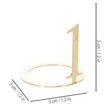 tételeket Adventi koszorúhoz való gyertyagyűrű, kúpos gyertyaszámozás, 3cm, 4db