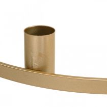 tételeket Gyertyagyűrű, kúpos gyertyatartó, fém, matt arany, Ø35cm