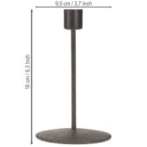 tételeket Fém gyertyatartó antikbarna, M16cm, 2db