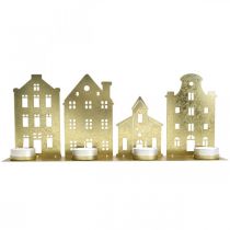 tételeket Gyertyatartó karácsonyi fények Deco Houses Gold 52×12cm