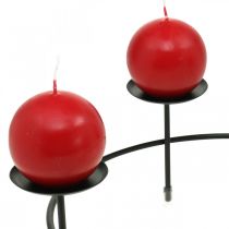 tételeket Gyertyatartó 4 gyertyához fekete fém asztaldísz Ø23,5cm 2db