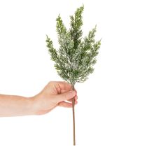 tételeket Műhóval borított fenyőág virágdíszekhez és adventi dekorációhoz, 40 cm, 3 darab
