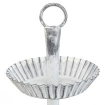 tételeket Tortatartó Shabby Chic fém fehér 2 szintes Ø16,5cm