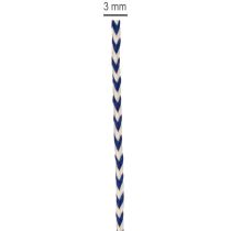 tételeket Csíkos ajándékszalag/zsinór kreatív díszítéshez, 3 mm vastag, 20 m hosszú