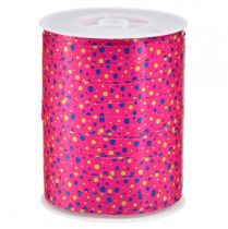 tételeket Curling szalag ajándék szalag rózsaszín pöttyökkel 10mm 250m