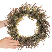 tételeket Mű eukaliptusz koszorú, őszi dekoráció, kerek, 45cm