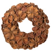 tételeket Szárított Lótusz Koszorú, Dekoratív Ajtókoszorú, 35cm