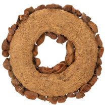 tételeket Szárított Lótusz Koszorú, Dekoratív Ajtókoszorú, 35cm